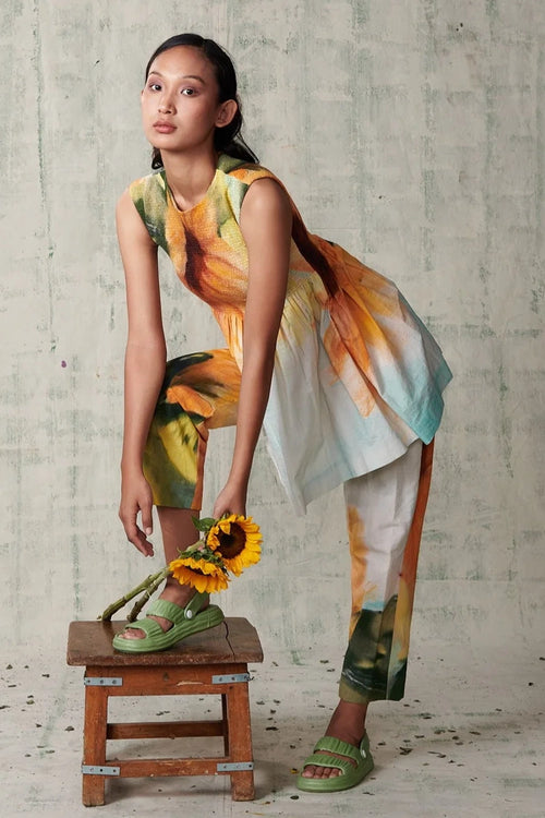 Sunflower Shirring Co-ord Set