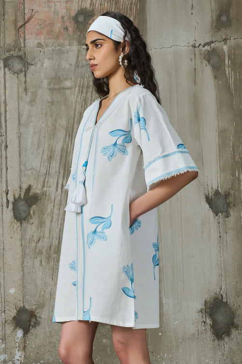 Moonlit Bloom Kaftan Dress