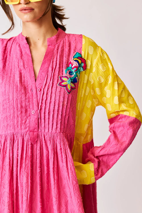 Bohemian Color-Block Maxi Dress