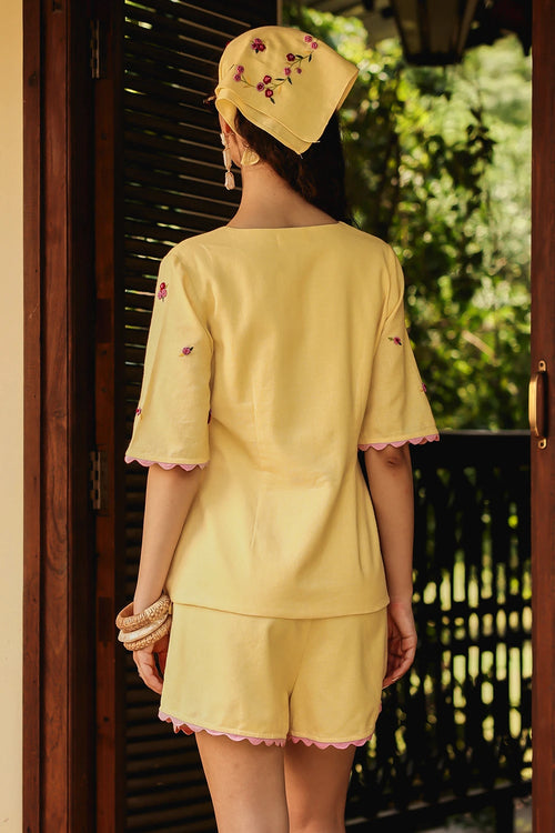 The Butter Cup French Knot Co-ord Set