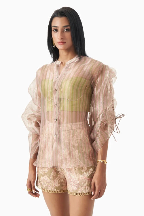 Blush Mirage Sheer Shirt