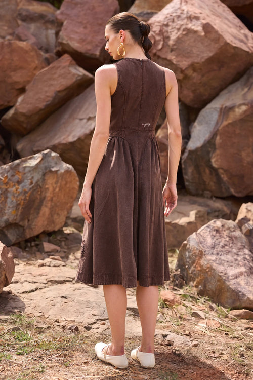 Ivana Brown Dress