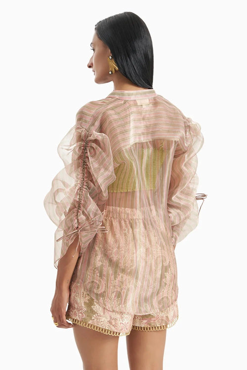 Blush Mirage Sheer Shirt