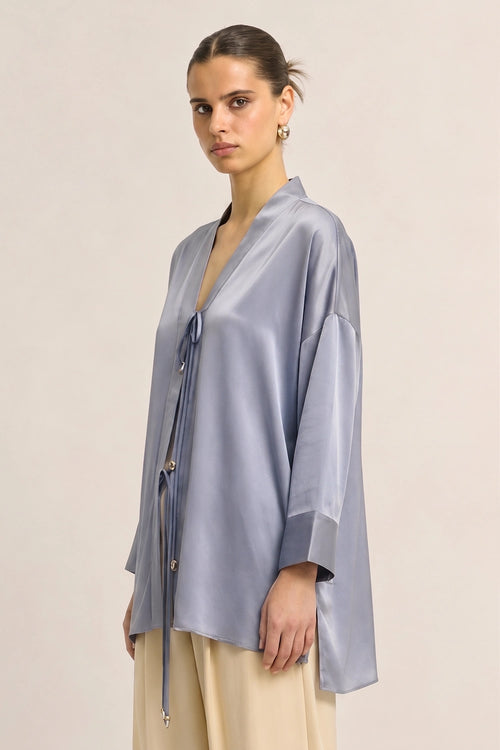 Steel Grey Loop Blouse