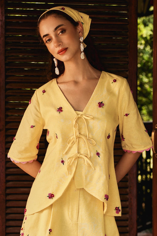 The Butter Cup French Knot Co-ord Set