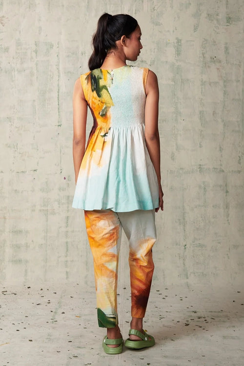 Sunflower Shirring Co-ord Set