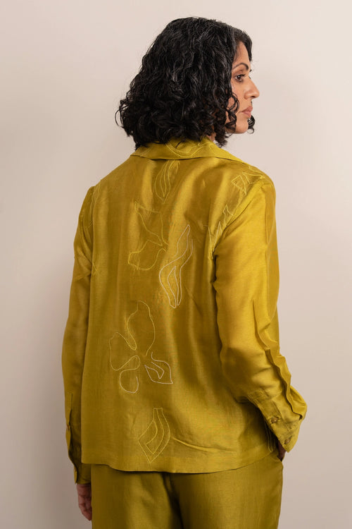 Lime Green Fly Prism Shirt