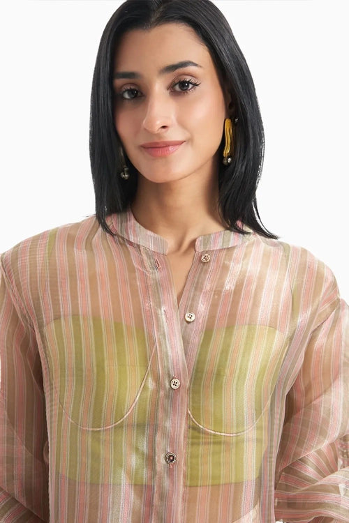 Blush Mirage Sheer Shirt