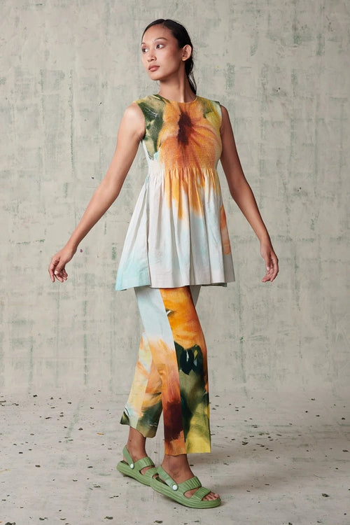 Sunflower Shirring Co-ord Set