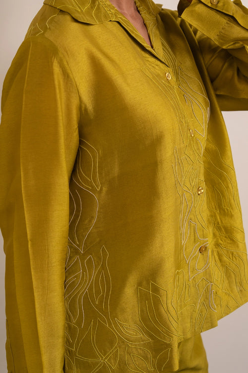 Lime Green Fly Prism Shirt