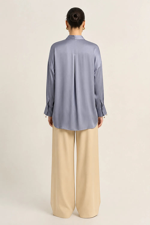 Steel Grey Loop Blouse
