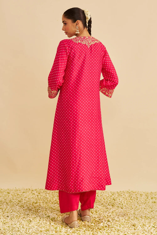 Shezia Hotpink Long Chauga with Salwar