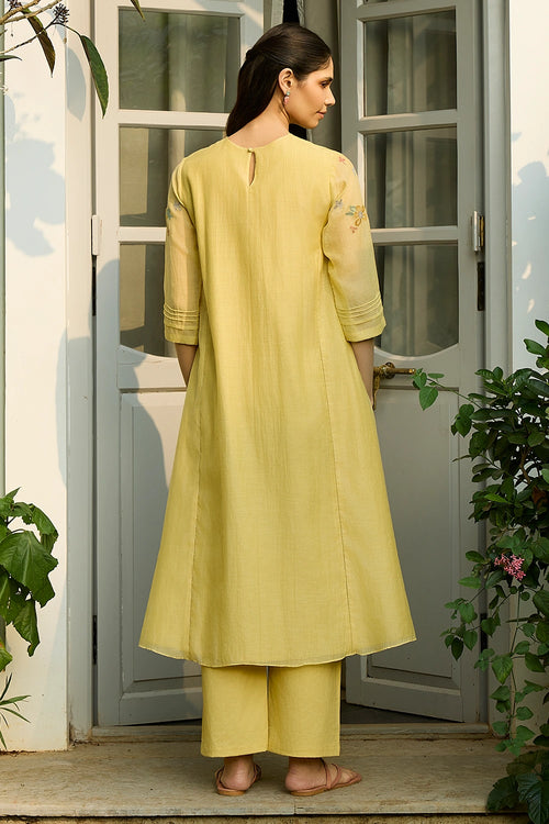 Lemon Embroidered Bloom Co-ord Set