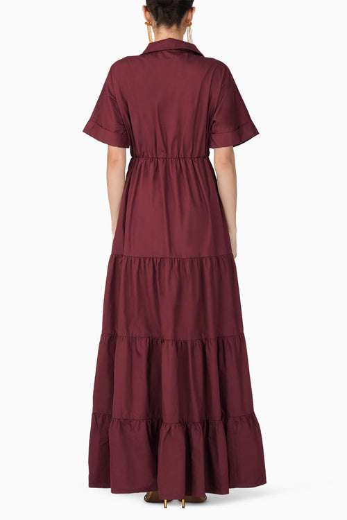 Maroon Leona Dress