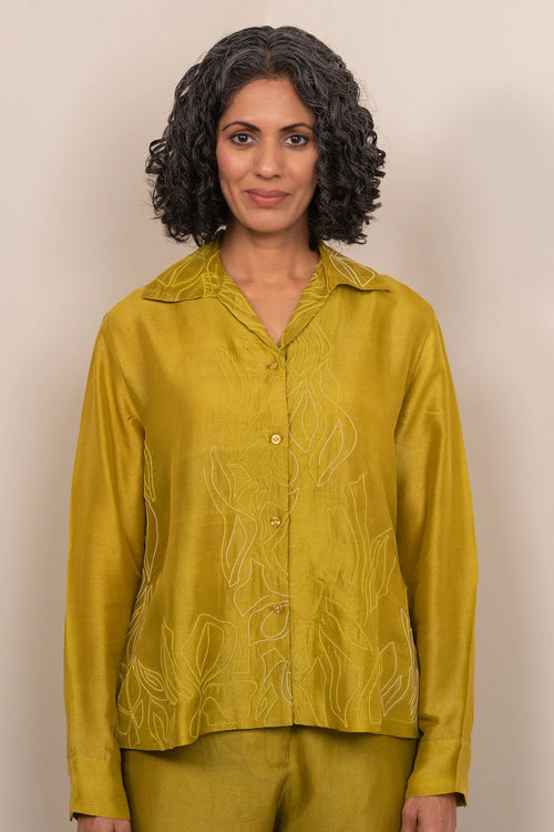 Lime Green Fly Prism Shirt