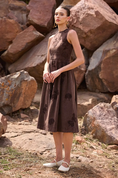Ivana Brown Dress