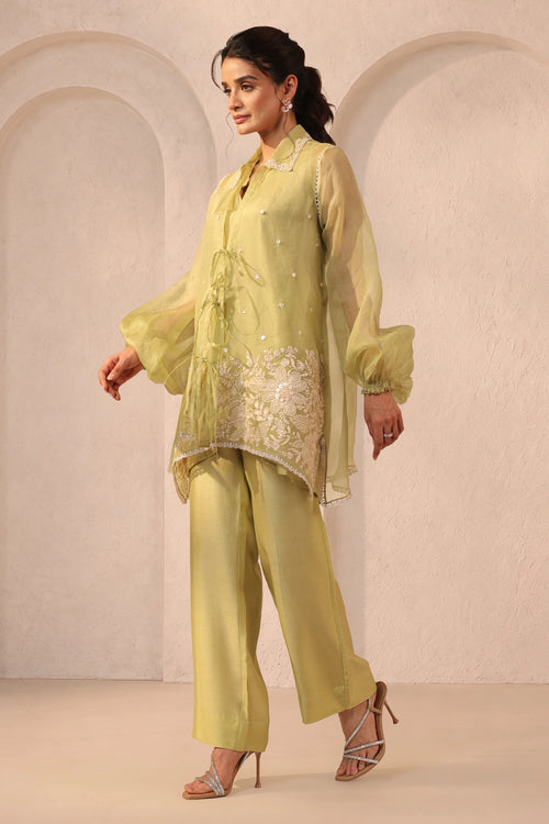 Vaayu Green Jacket Co-ord Set