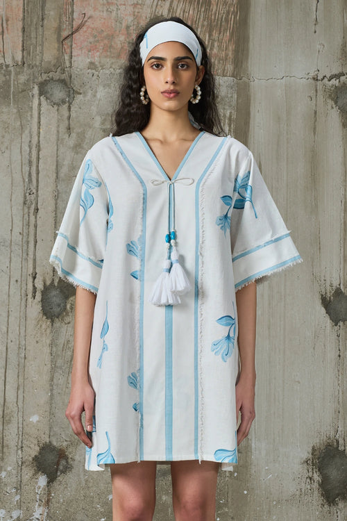 Moonlit Bloom Kaftan Dress