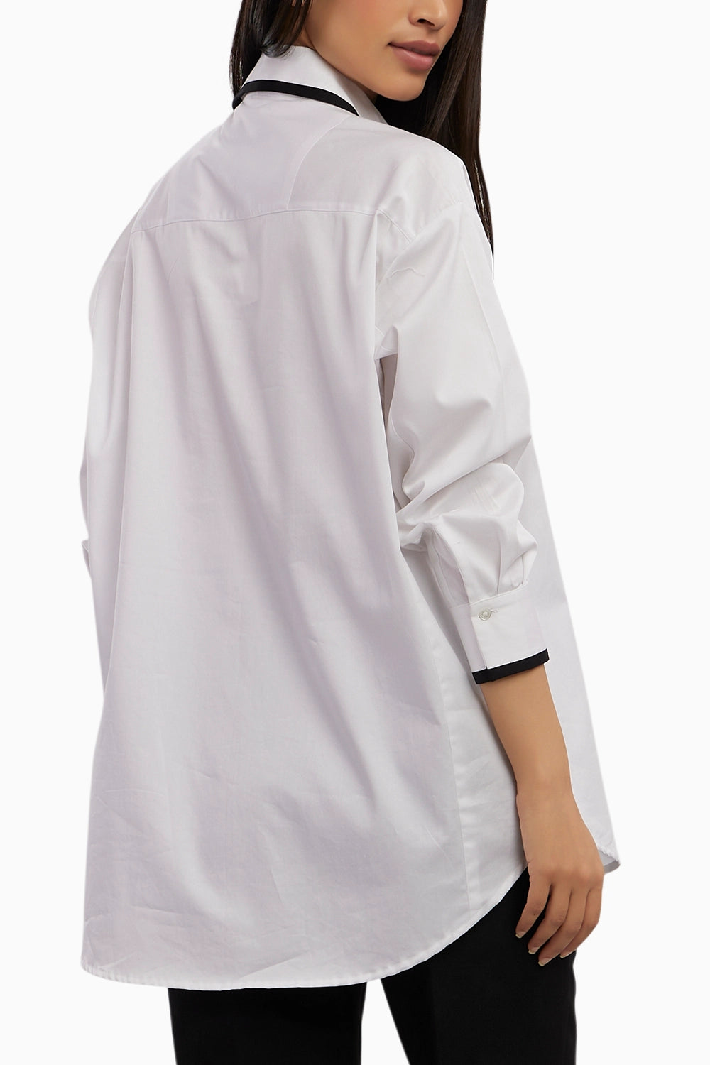 White Tuxedo Big Swarovski Heart Shirt