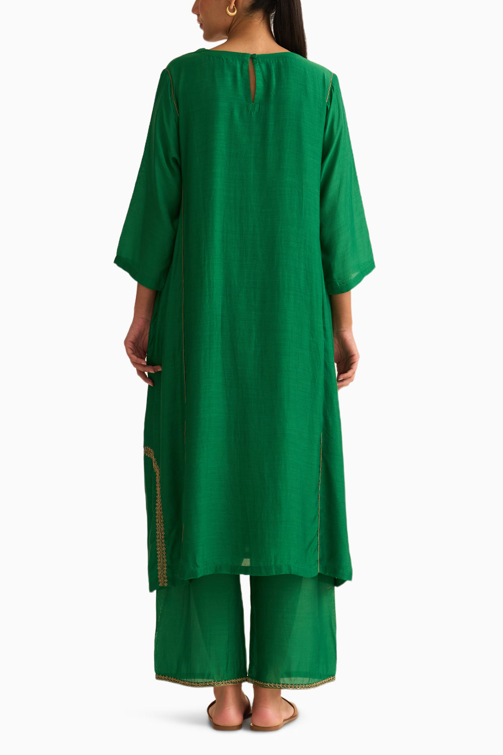 Mridini Green Kurta Set with Dupatta