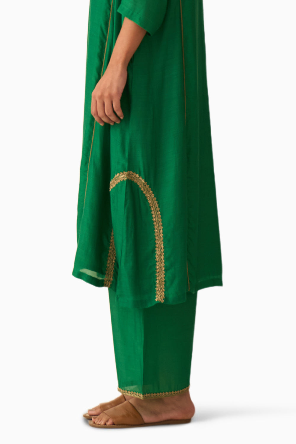 Mridini Green Kurta Set with Dupatta