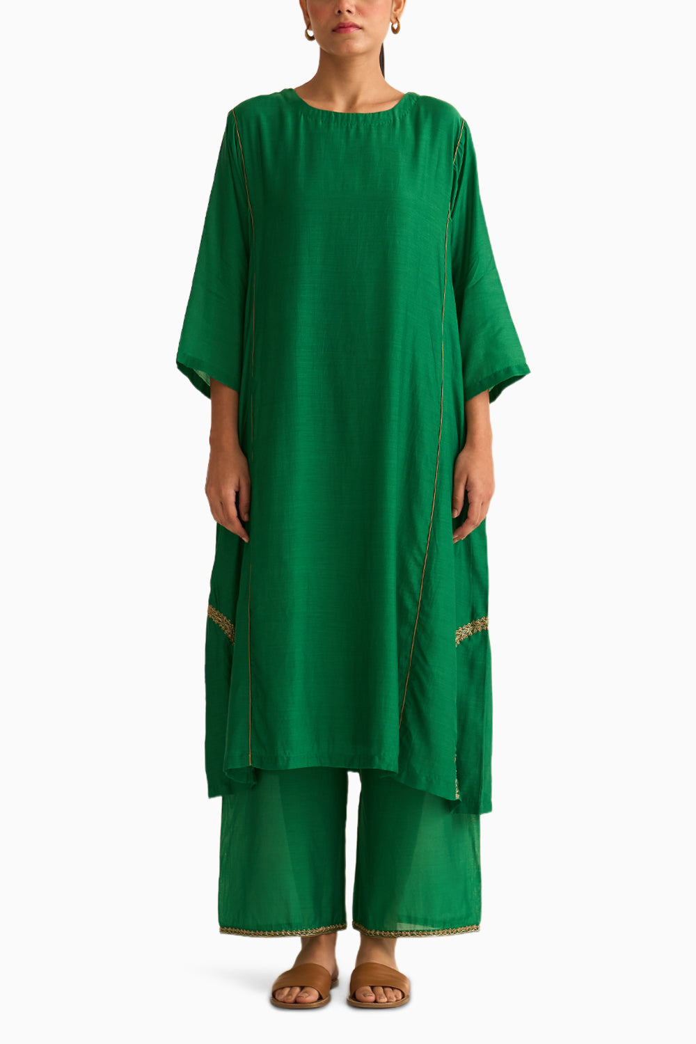 Mridini Green Kurta Set with Dupatta