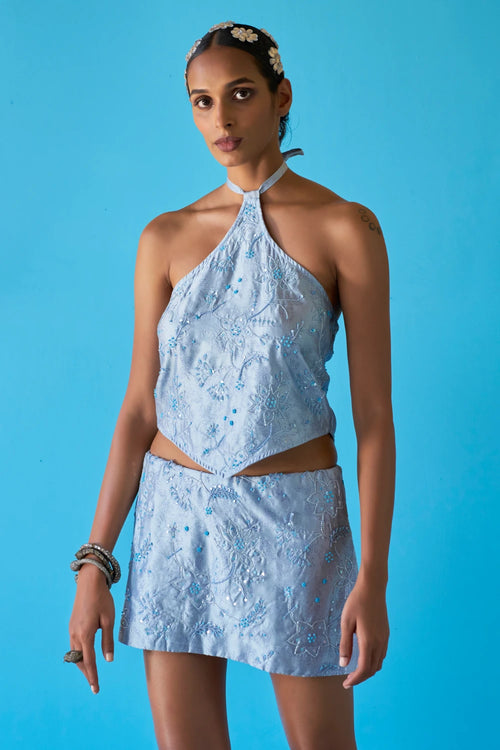 Roshni Light Blue Skirt