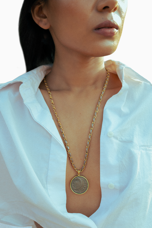 Silver and Gold Celeste Neckpiece