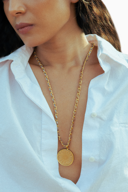 Silver and Gold Celeste Neckpiece