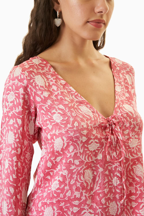 Pink Pali Top With Chail Pants
