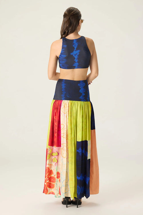 Blue Jules Blouse With Delaney Skirt