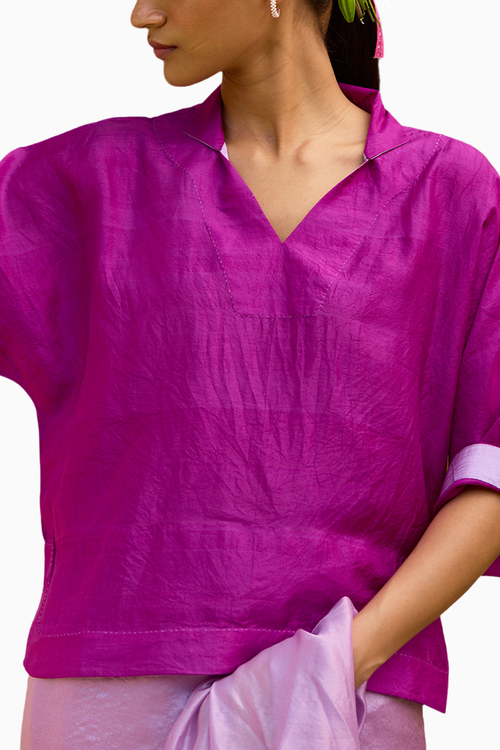 Rustling Whispers Pink Blouse