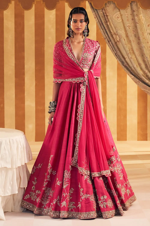 Tabeer Royal Fuchsia Lehenga Set