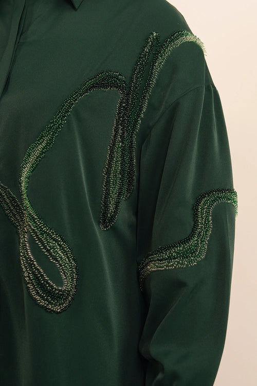 Forest Green Waveform Shirt
