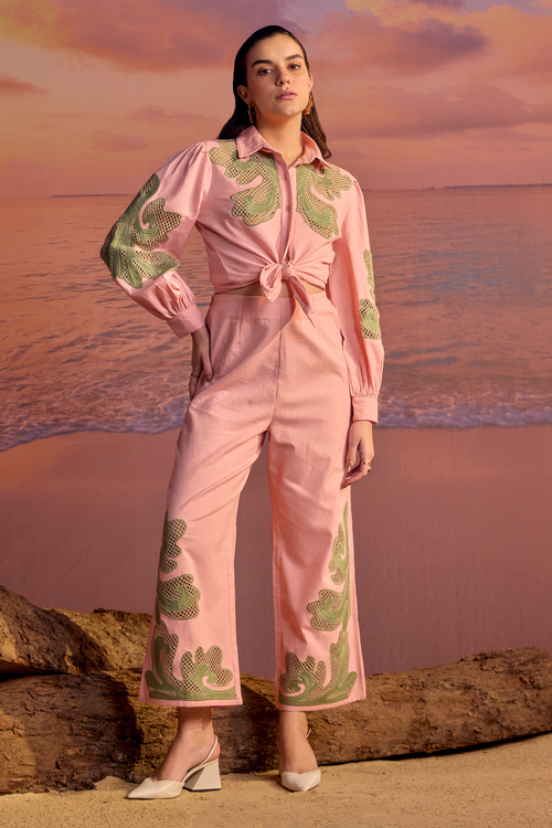 Cutwork Embroidered Co-ord Set