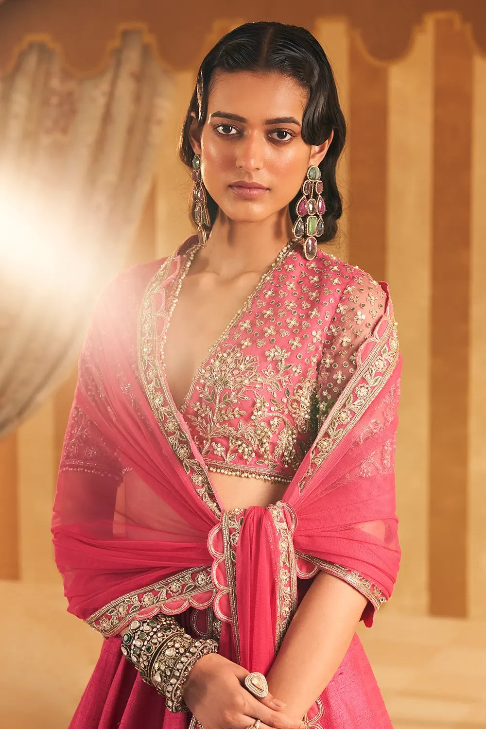 Tabeer Royal Fuchsia Lehenga Set