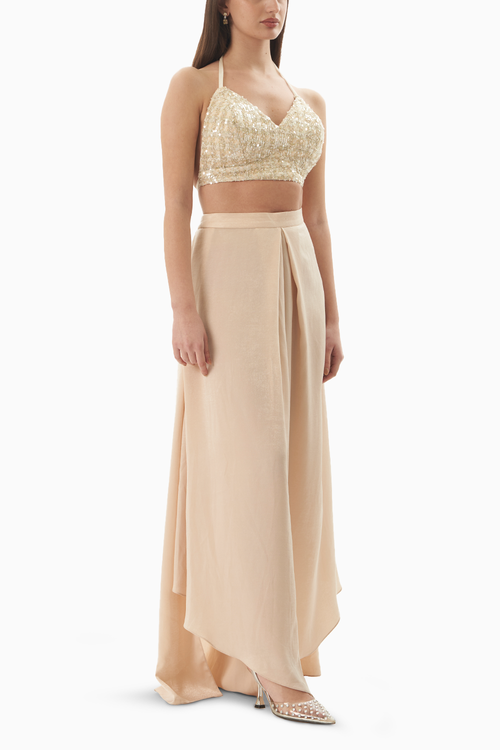 Champagne Tweed Bralette Set