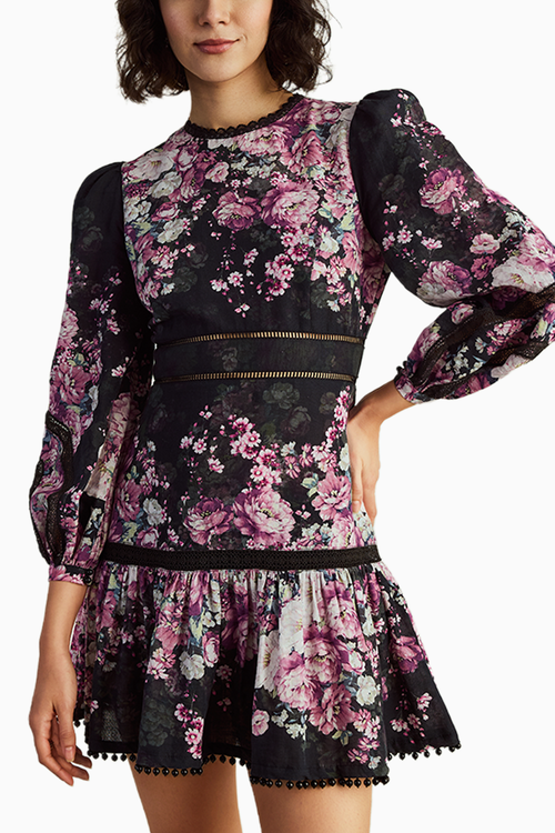 Mary Short Magenta Printed Dress