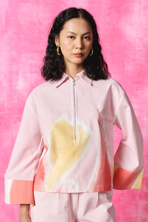 Blush Pop Kaftan Top