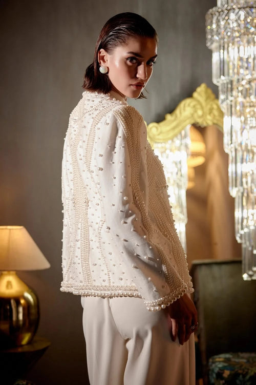 Cream Lumiere Jacket Set