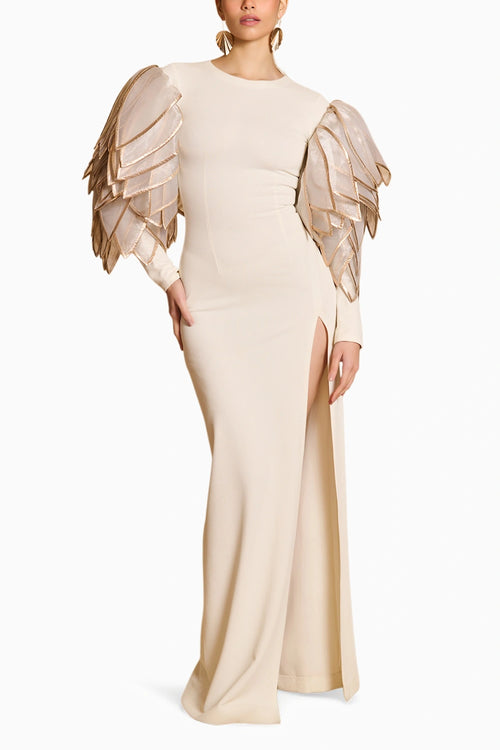 Spectrum Ivory Petal Gown