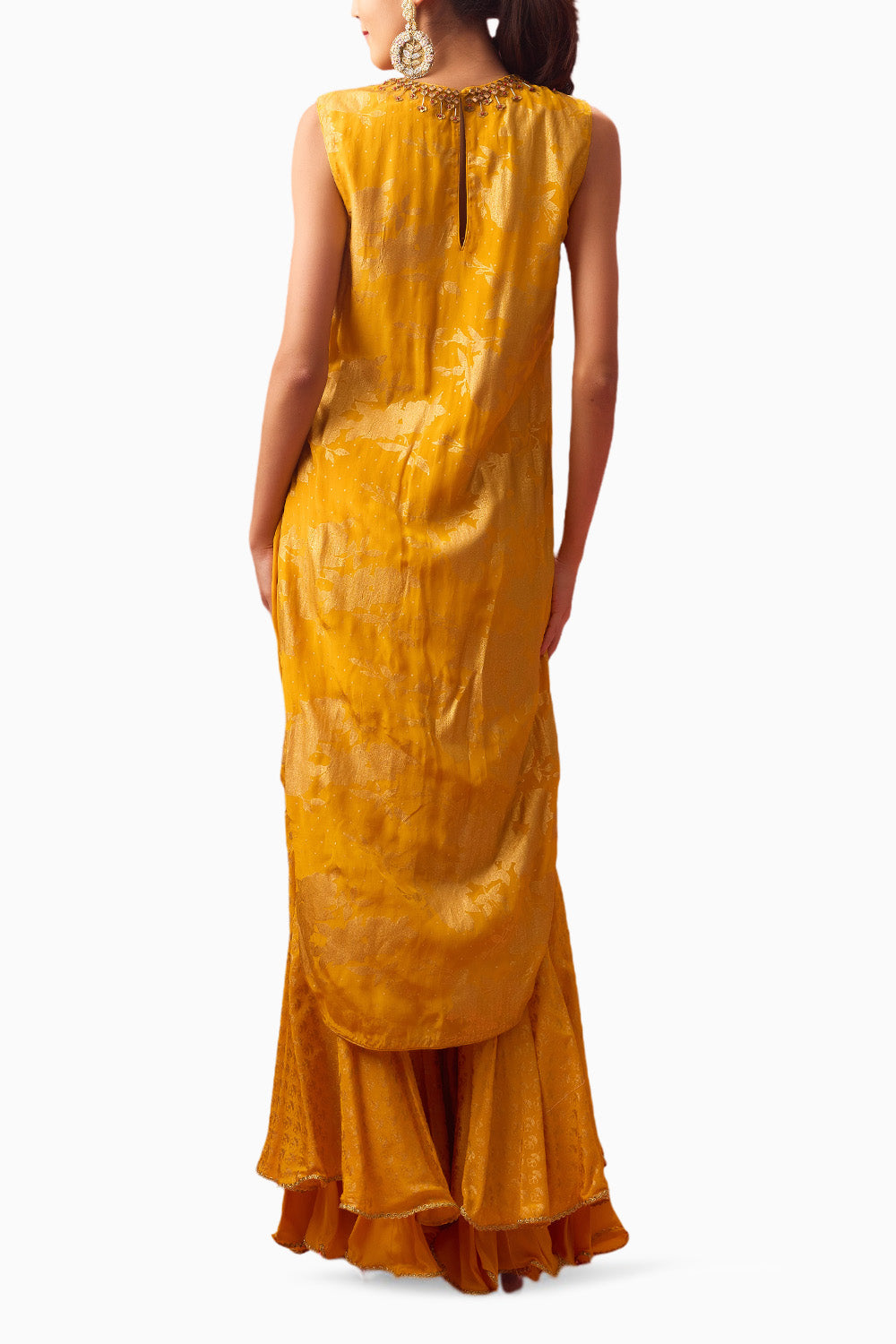 Ochre Yellow Sharara Set