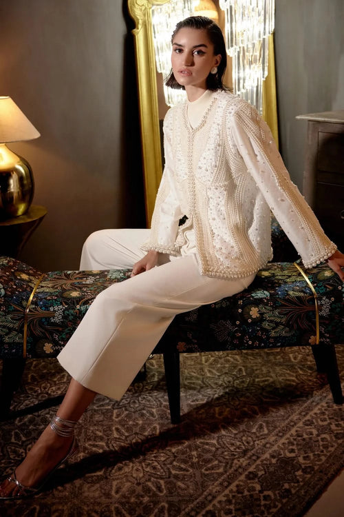 Cream Lumiere Jacket Set