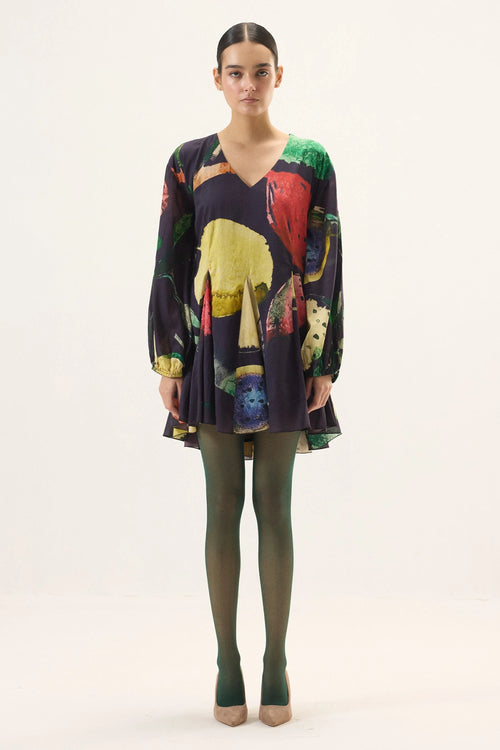 Multicolored Grape Dress