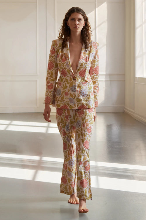 Kalamkari Mor Blazer Set