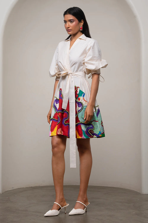 Alya Tie-Up Dress