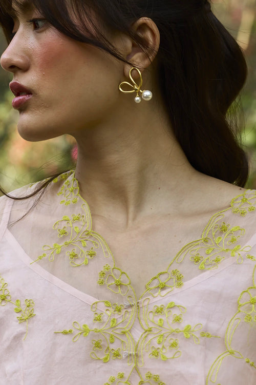 First Light Pink Embroidered Blouse