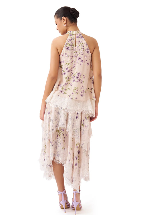 Printed Lavender Shadowline Co-ord Set