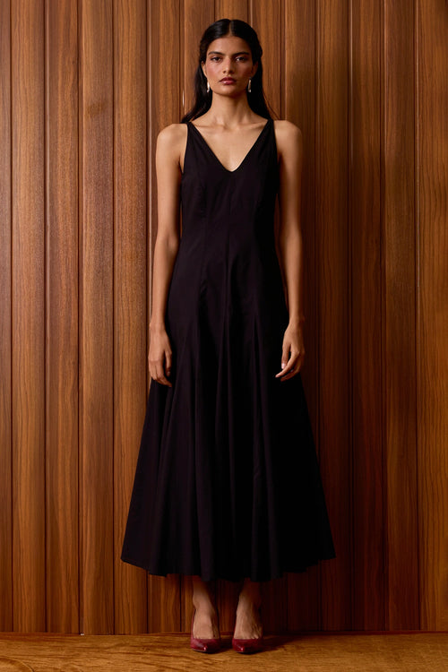 Aurora Black Panelled Dress