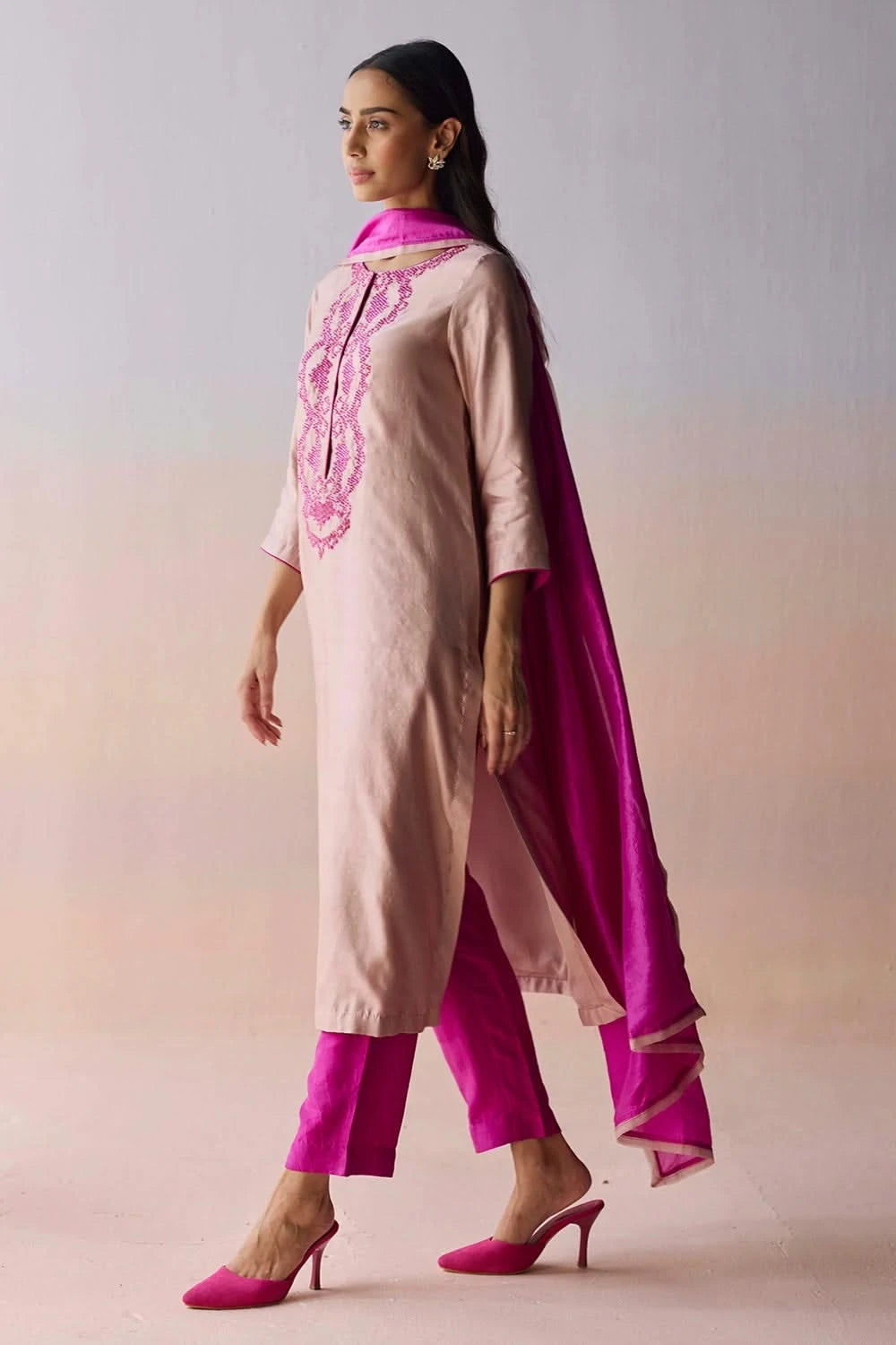 Lightfall Pink Dupatta